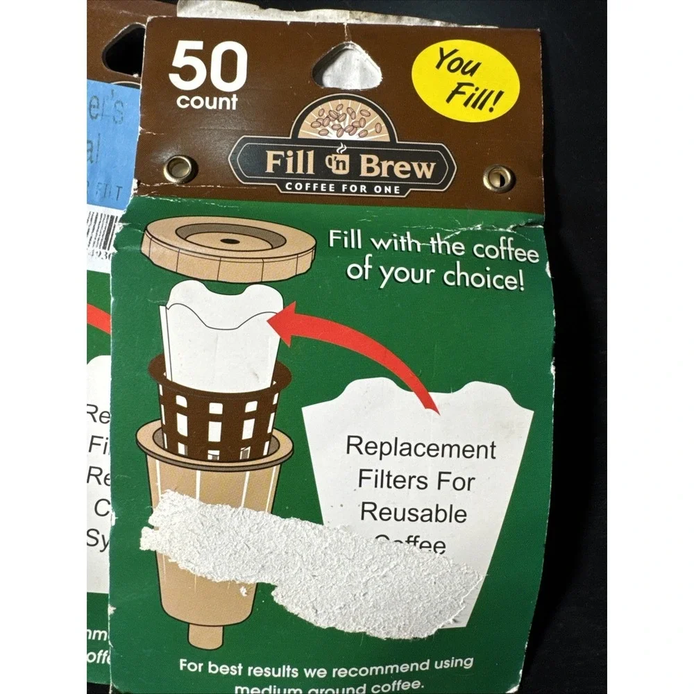 FILL & BREW COFFEE FOR ONE REPLACEMENT FILTERS 50 COUNT New in sealed package